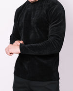 Black Ribbed Knit Sweater