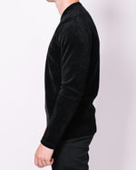 Black Ribbed Knit Sweater