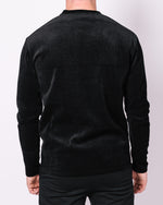 Black Ribbed Knit Sweater