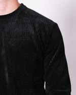 Black Ribbed Knit Sweater