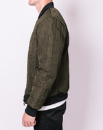 Khaki Patterned Reversible Jacket