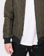 Khaki Patterned Reversible Jacket