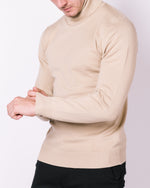 Beige Turtle Neck Jumper