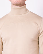 Beige Turtle Neck Jumper