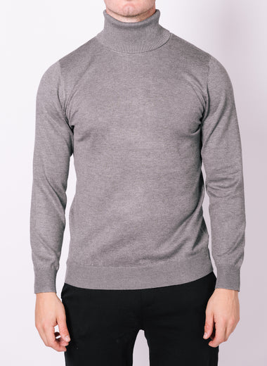 Grey Turtle Neck Jumper