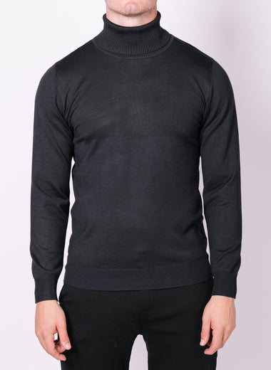 Navy Turtle Neck Jumper