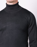 Navy Turtle Neck Jumper