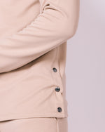 Beige Ribbed Button 2 Piece Set