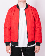 Red Patterned Reversible Bomber