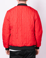 Red Patterned Reversible Bomber