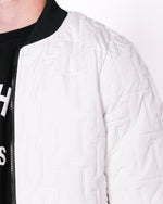 White Patterned Reversible Bomber