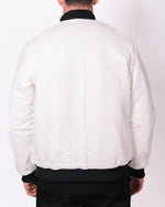 White Patterned Reversible Bomber