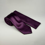 Satin Tie & Pocket Square Set in Purple