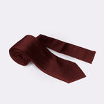 Plain Tie & Pocket Square Set in Wine